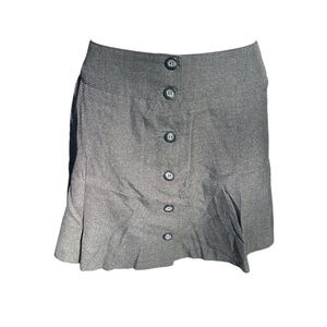 Vintage County Seat Jeanswear Grey Button-Up Midi Skirt 7/8